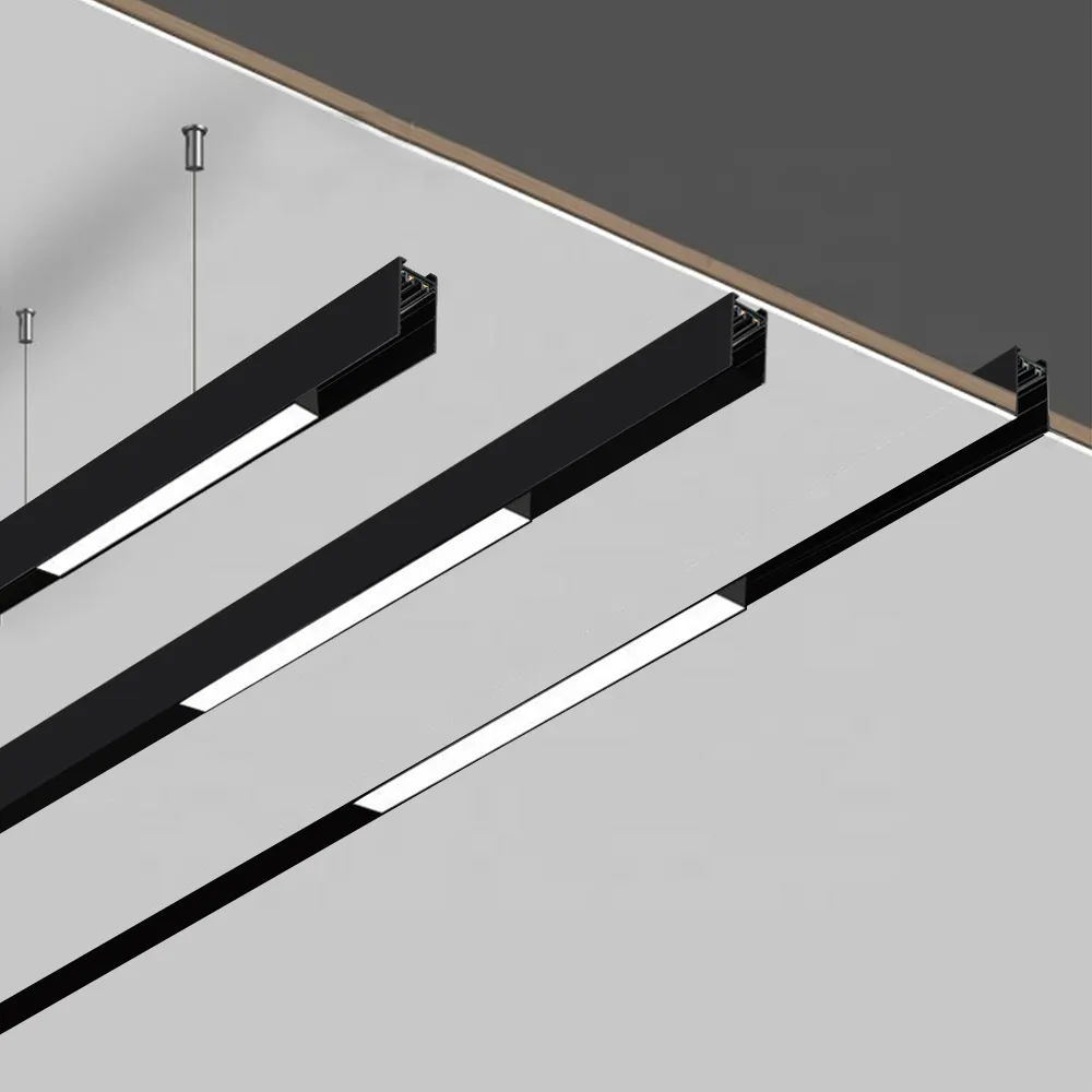 220V 마그네틱 트랙 라이트 시스템 Recessed 마그네틱 포커스 램프 선형 스포트 라이트 LED 트랙 자석 조명 마그네틱 라이트 트랙