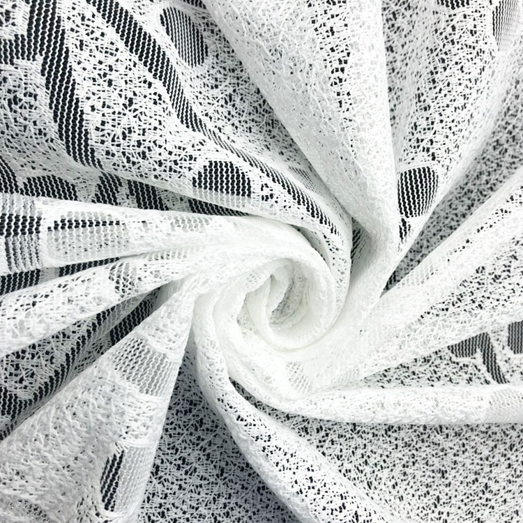 Оптовая продажа, объемная кружевная ткань для занавесок из 100 полиэстера с вышивкой в наличии
