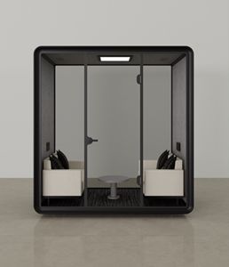 モダンデザイン 防音 オフィスフォンブース ライブ配信ルーム 会議交渉室 ペットケージ付き サイレントドッグハウス 猫ケージ - Product Image 1