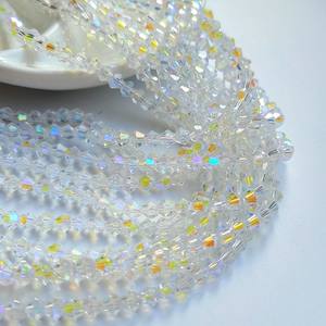 Perles en verre de lampwork cristallisé AB en gros, bicones pointues, 2-8 mm, pour la fabrication de bijoux, la décoration de vêtements, de chaussures et d'artisanat - Product Image 4