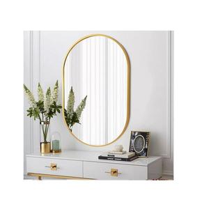 กระจกแขวนผนังกรอบอลูมิเนียมอัลลอยสีดำแบบทันสมัยตกแต่งทรงรี/ทรงยา - Product Image 1