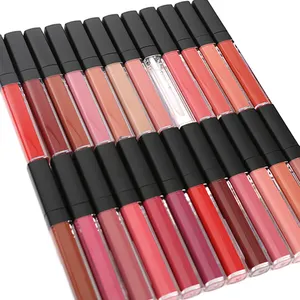 Lipstik Matte 24 warna, lipstik Matte Label pribadi, Lip Gloss tahan air, tidak lengket, Lipstik Cair Matte