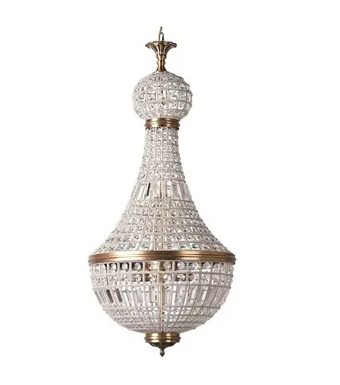 19TH Morocco Crystal Light Sparkling Lanterns Vintage Gold Luxury Chandelier For Hotel Banquet Hall Wedding Decor