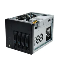 4-Bay Mid-Tower Metall NAS-Gehäuse Mini ITX Hot-Swap Server-Chassis mit SATA 6Gbps Backplane für Heimserver Persönlicher Cloud-Speicher