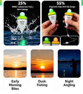 <span class=keywords><strong>Flotteur</strong></span> de pêche électronique SIIUATION ABS pour utilisation de jour comme de nuit (sans batterie), bouée de pêche en mer pour la pêche en eau profonde - Product Image 5