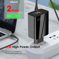 Adaptateur d'alimentation GAN USB C, 65W, haute puissance, avec câble 100W, kit pour apple macbook, ordinateur portable, adaptateur