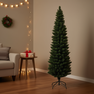 Albero di Natale a Forma di Matita 6 Piedi, Albero Artificiale Sottile in PVC, Design Salvaspazio per Interni, Base Inclusa, Luci Non Incluse - Product Image 2