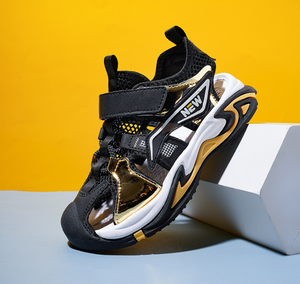 Sandales économiques personnalisées pour enfants en maille perforée respirante avec bride en cuir et bout fermé - Product Image 5