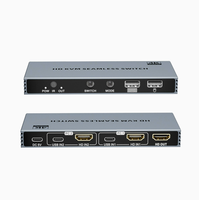   Commutateur KVM 2 entrées 1 sortie à écran partagé, répartiteur d'écran 4K, synchroniseur clavier et souris 2 ports