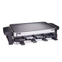 Aifa Appareil à raclette électrique avec plaque en aluminium antiadhésive 1200W Source de chaleur séparée haute puissance pour assiettes et plats d'accompagnement