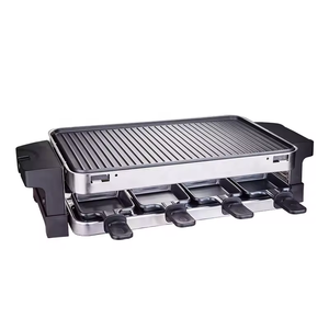 Parrilla eléctrica Aifa <span class=keywords><strong>Raclette</strong></span> con placa de aluminio antiadherente, fuente de calor separada de alta potencia de 1200W para placa y platos laterales - Product Image 5