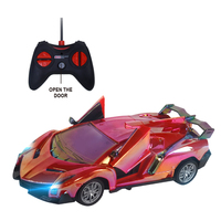 Voiture télécommandée de course à 5 canaux avec pulvérisation UV, phares et portes ouvrantes