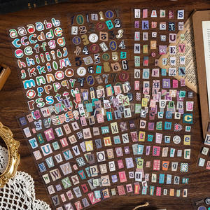 Adesivi Vintage Alfanumerici Best-Seller, Fogli di Lettere <span class=keywords><strong>Divertenti</strong></span> per Scrapbook e Decorazioni per Feste - Product Image 1