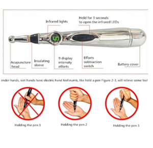 électronique Acupuncture stylo électrique méridiens Laser thérapie guérir Massage stylo méridien énergie stylo soulagement doule - Product Image 3