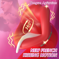 9 Frequenzmodi Klitoris-Stimulator Zungen-Lecken Stark Saugender Vibrator für Erwachsene