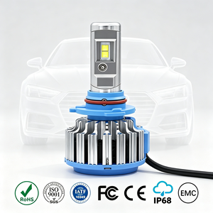 Kit de conversion de phares de moto JHS Voiture Faros Fog H4 Canbus, ampoule de phare LED T1 Turbo pour voiture, camion, SUV - Product Image 1