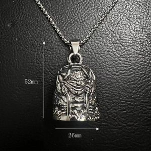 Llavero con Colgante de Acero Inoxidable: Gremlin Encerrado en Jaula, Motociclista, Anillo de la Suerte, Ángel Guardián - Product Image 6