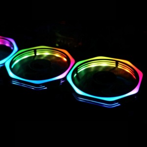 คูลมูนพัดลม RGB ขนาด 12 ซม. 120x120x25 มม. แบริ่งของเหลว 3 พิน 4 พินพัดลมระบายความร้อนเคสคอมพิวเตอร์ - Product Image 4