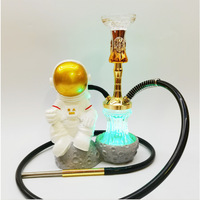 Chicha LED lumineuse style astronaute, grand ensemble de chicha arabe à tube unique pour bars KTV
