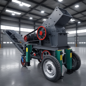 Frantoio a martelli mobile diesel compatto PC240X450 per estrazione oro e produzione di sabbia - Product Image 1