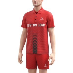 Custom Men's Tennis Polo Jersey Durable Breathable <b>Polyester</b> Made with Team Name - Product Image 4