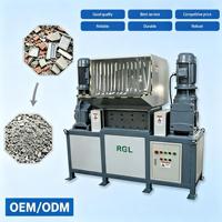 Broyeur de déchets de construction à double arbre DB600, haute efficacité, écologique, avec moteur 15 kW et boîte de vitesses pour le recyclage