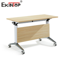 Mobilier de bureau Table de salle de réunion pour conférence Table de formation en forme de I Table modulaire pliable à hauteur réglable Table d'étudiant