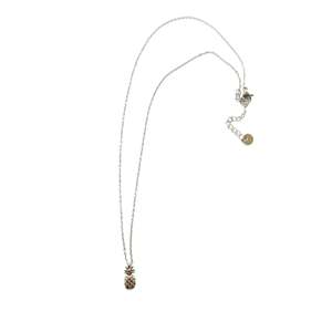<b>Pineapple</b> Pendant <b>Necklace</b> 316L Stainless Steel PVD Gold Plating Fashion Jewelry - Product Image 1