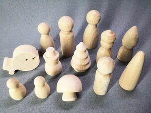 El más vendido del Reino Unido, regalo artesanal de dibujo DIY para niños, muñeco de <span class=keywords><strong>madera</strong></span> con estampado cuadrado, decoración con cuentas, botón de <span class=keywords><strong>madera</strong></span> incluido - Product Image 2