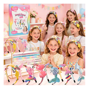 Kit de Fabrication de Bandeaux Adorables pour Enfants : Ailes de Papillon, Ruban Perlé, Fleurs en Mousse – Pack Cadeau Créatif et Jouet - Product Image 4
