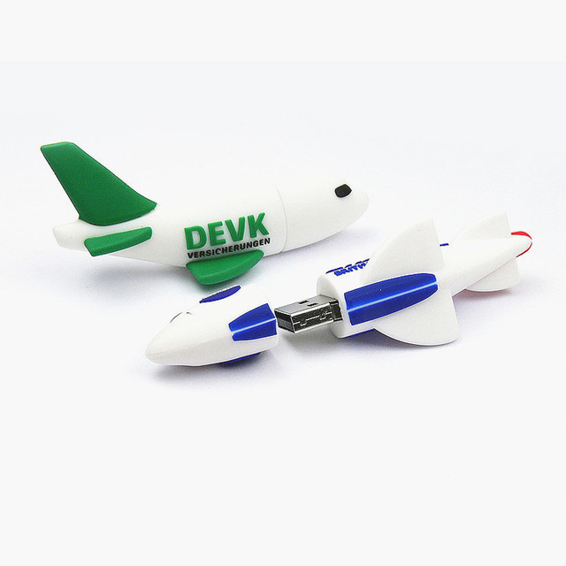 Factory Home Gadget Custom Airplane Shaped Usb Flash Drive 2gb 4gb 8gb Soft Pvc Aircraft Airplane Usb Stick Silicon Pendrive