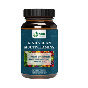 Comprimés multivitaminés végétaliens de haute qualité avec riboflavine pour l'énergie, la santé cérébrale, la musculature et l'immunité, faciles à avaler - Product Image 1