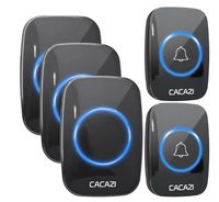 Sonnette de porte sans fil étanche de 300m pour la maison, carillon intelligent enfichable