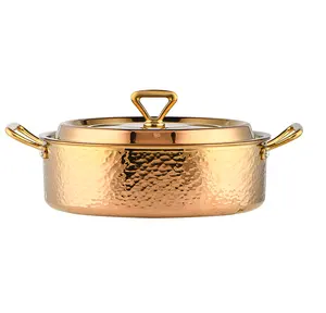 Stainless Steel Cooking Soup Pot Set Open Flame And Induction Cooker Available Kitchen Restaurant Stewing Pot