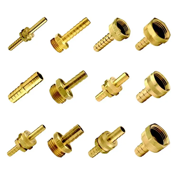 Buitendraad Barb Hex Nipple Adapter Buis Fittings Quick Connector Messing Tuinslang Fitting