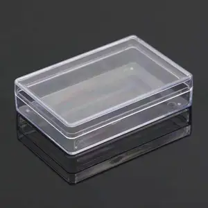 사용자 정의 크기 직사각형 투명 플라스틱 상자 뚜껑이있는 투명 아크릴 상자