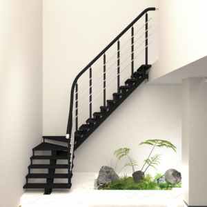 <span class=keywords><strong>Escalera</strong></span> <span class=keywords><strong>Exterior</strong></span> de Viga Única de Instalación Rápida con Barandilla de PVC Cepillado y Pulverización Electrostática para Uso en Salidas de <span class=keywords><strong>Emergencia</strong></span> - Product Image 1