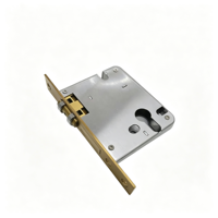 Corps de serrure de porte en acier inoxydable P60 avec plaque de languette carrée en cuivre pour ensemble de serrure de porte en bois, directement de l'usine