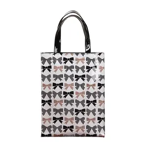 PVC Shopping Packaging Bag Shiny Fashion Shopper Tote Harrod Customized Bag PVC High Quality