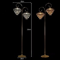 Lampe de sol décorative de mariage LED AC étanche de 2,09 m de haut avec lumière chaude pour anniversaire, fête de mariage, éclairage de fête