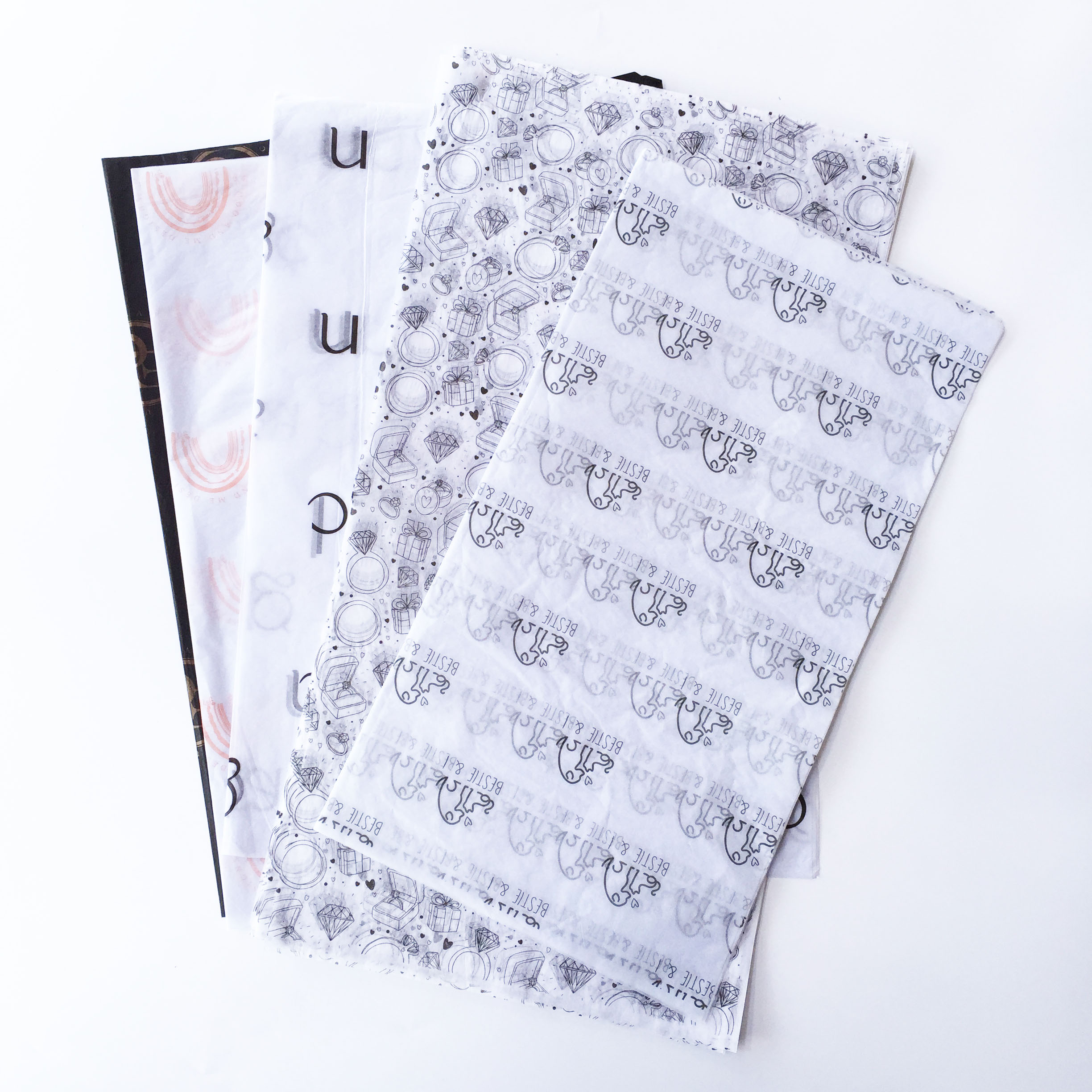 Customized Printed Brand Logo Clothing 17g Wrapping Silk Tissue Paper for Packaging Shoes
