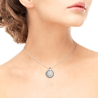 Collier solaire anionique authentique Energinox, pendentif en pierre de lave, science quantique, énergie bio-scalaire