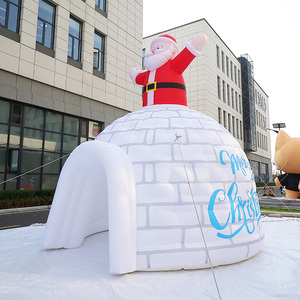 Carpa Inflable de Navidad con Forma de Iglú, Carpa Gigante Inflable con Forma de Domo Navideño, Cueva Inflable de Santa Claus - Product Image 4