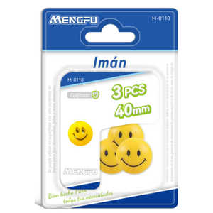 Giallo per Smiley metallo magneti personalizzati 40mm 3 pezzi adesivi magnetici per l'organizzazione decorazione frigorifero casa ufficio - Product Image 1