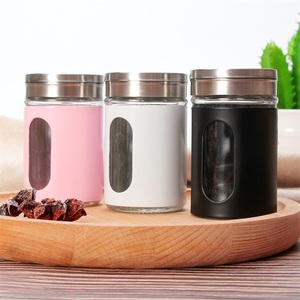 100ml Rotondo bottiglia di condimento di vetro contenitori barattolo di spezie, <span class=keywords><strong>sale</strong></span> shaker - Product Image 3