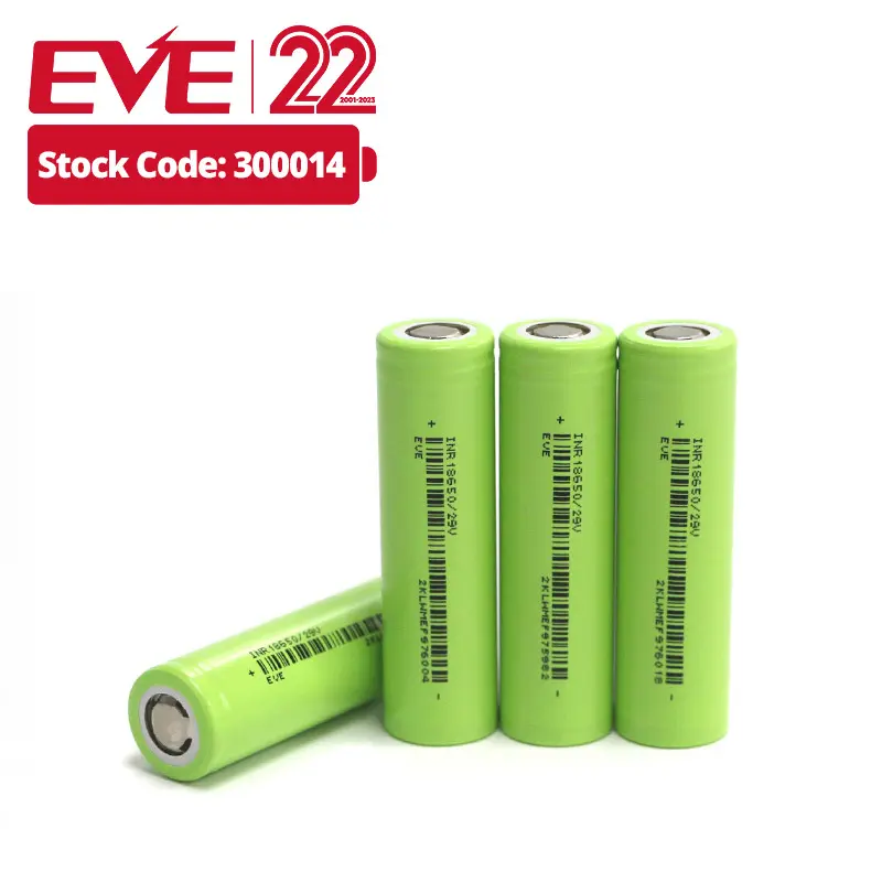 Eve lifepo4 sel 18650 3.7v baterai 7,4wh baterai 29v 18650 li ion baterai lithium untuk Pak baterai li-ion