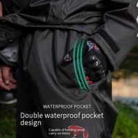 Combinaison de pluie robuste en Oxford pour le vélo et la moto, avec couvre-chaussures intégrés, capuche amovible, dos ventilé, imperméable, ensemble 2 pièces