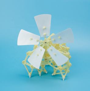 ของเล่นพลังงานลม หุ่นยนต์เดินได้ขนาดเล็ก DIY กังหันลม หุ่นยนต์พลังงานลม ชุดประกอบ DIY โมเดลหุ่นยนต์พลังงานลม ของเล่นปริศนาวิทยาศาสตร์สำหรับเด็ก - Product Image 3