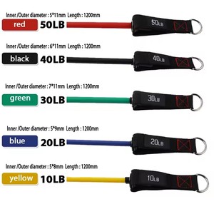 11-Piece TPE Ống yoya ban nhạc thiết lập nhà phòng tập thể dục thiết bị tập thể dục với sức đề kháng Stretch Bands cho tập thể dục - Product Image 5