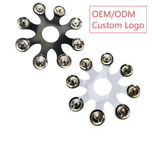 Colorful Snowflake <b>Drum</b> Jingles Creative <b>Drum</b> Cymbal Jingles Metal Easy Install Black/White for <b>Drum</b> Kits & Live Performances - Product Image 1